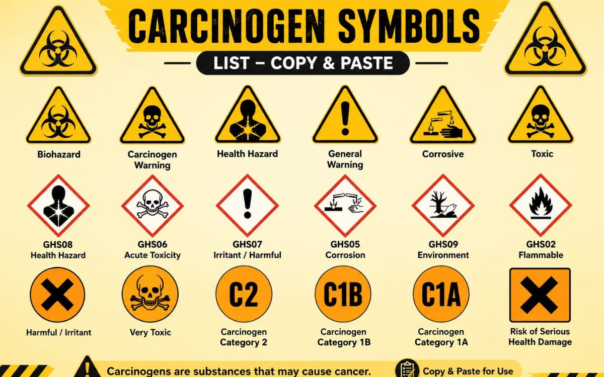 Carcinogen Symbols