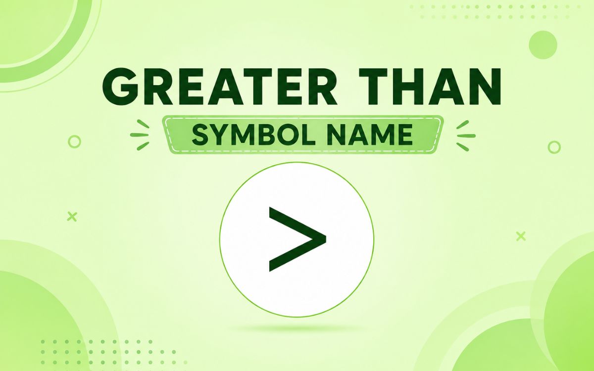 Greater Than Symbol 