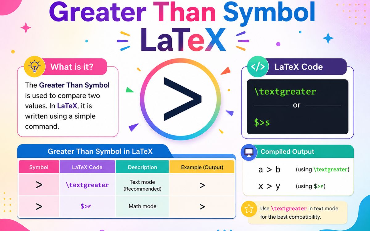Greater Than Symbol