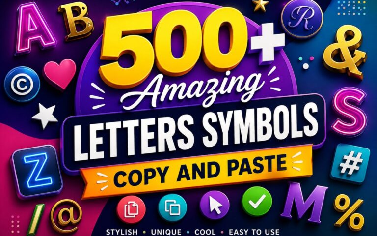 Letters Symbols