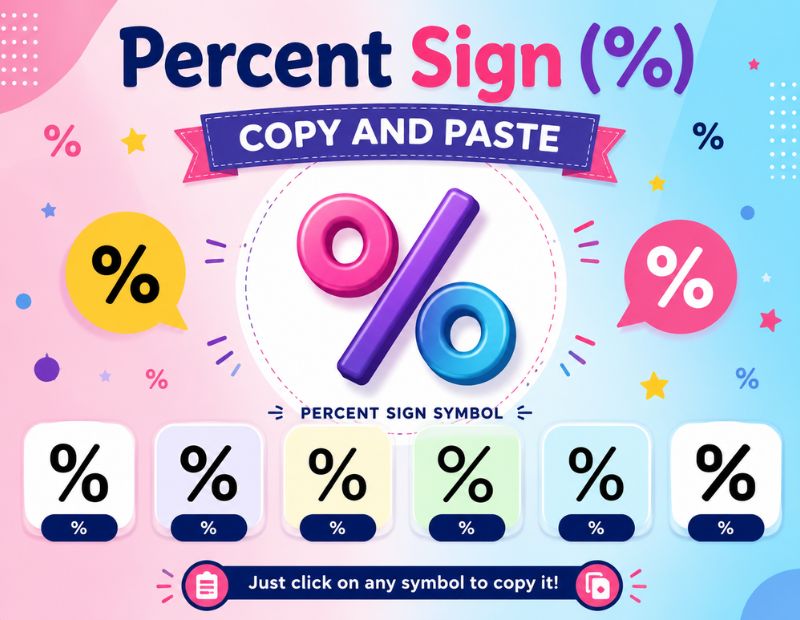 Percent Sign Symbol