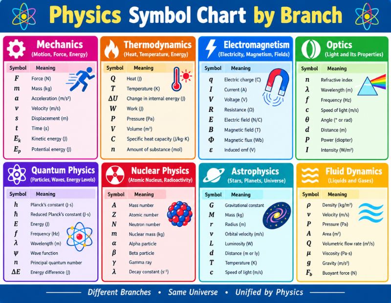 Physics Symbols