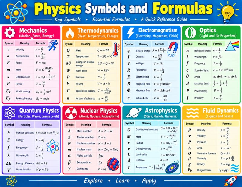 Physics Symbols